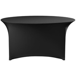 Obrus na stół cateringowy 1800x760 mm okrągły czarny