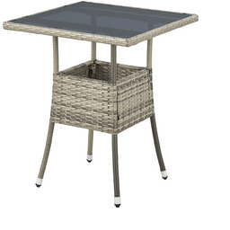 KWADRATOWYY STÓŁ OGRODOWY YORO 60 CM POLYRATTAN STOLIK