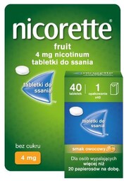Nicorette Fruit 4mg, 40 tabletek do ssania