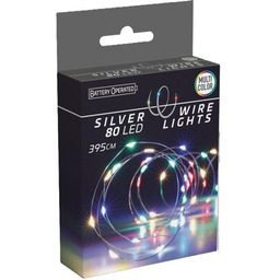 CHRISTMAS DECORATION Lampki drucik 80 LED Multicolor Bateryjne