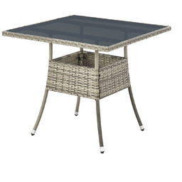 KWADRATOWYY STÓŁ OGRODOWY YORO 80 CM POLYRATTAN STOLIK