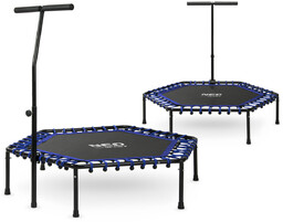 Neo-Sport, Trampolina fitness z uchwytem, niebieska, 127 cm