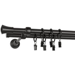 Karnisz podwójny TULUZA 16/16 mm 200 cm czarny