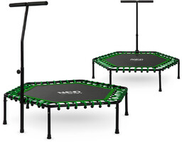 Neo-Sport, Trampolina fitness z uchwytem, zielona, 127 cm