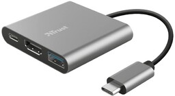 Trust Dalyx adapter 3 w 1, Multiport USB-C,