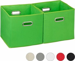 Relaxdays Pudełko do przechowywania, zestaw 2 sztuk, kosz