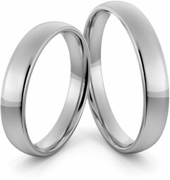 Obrączki ślubne platynowe klasyczne zaokrąglone 3.5 mm -