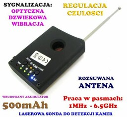 Laserowy Detektor Wykrywacz Podsłuchów, Kamer, Podsłuchów GSM, Lokalizatorów