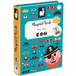 Janod, układanka Magnetibook Śmieszna Buzia, prezent dla dzieci