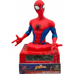 Kids Euroswan Spiderman lampka nocna 3D z budzikiem