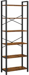 Elior Metalowy regał w stylu loft rustykalny brąz