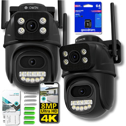 PODWÓJNA KAMERA ZEWNĘTRZNA OBROTOWA WIFI IP ICSEE ZOOM