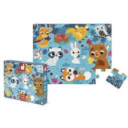 Janod Puzzle dotykowe dla dzieci, zwierzęta leśne, 20