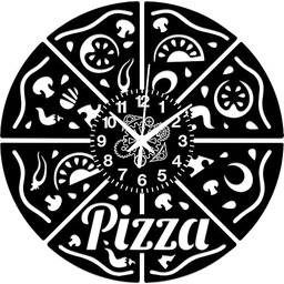 Instant Karma Clocks Zegar ścienny z motywem pizzerii