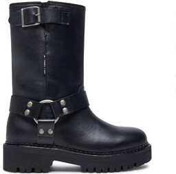 Botki Tommy Jeans Tjw Urban Biker Boot Leather