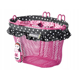 Kosz rowerowy przedni Basil Jasmin Baboushka różowy, dziecięcy