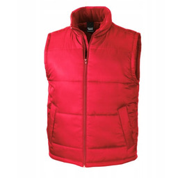 Kamizelka ocieplana Unisex z kieszeniami Czerwony r. XS
