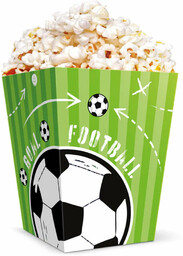 Pudełka na popcorn Piłka Nożna - 6 szt.