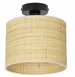 Lampa Plafon Sufitowy Abażur Boho Rattan Rattanowa E27