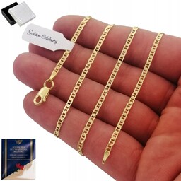 MĘSKI ZŁOTY ŁAŃCUSZEK SREBRO 925/585 BIŻUTERIA DLA FACETA