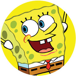 Dekoracyjny opłatek tortowy Spongebob - 20 cm