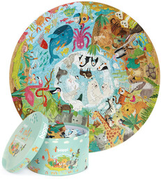 BOPPI, Puzzle okrągłe 58 cm - Zwierzęta świata