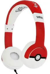 OTL Technologies Pokemon Pokeball Nauszne Czerwono-biały Słuchawki przewodowe