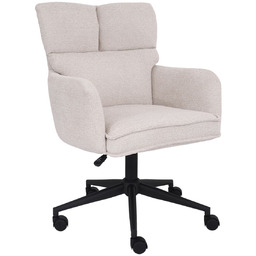 Krzesło biurowe Aria, regulowane, obrotowe, beżowe