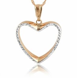 Złoty komplet 333 Łańcuszek z Zawieszką Serduszko Grawer