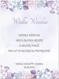 Etykiety personalizowane na butelkę z Wódką Weselną -