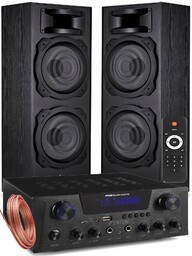 Kolumny Głośnikowe Amplituner Bluetooth Bass 2x30CM