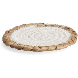 Zeller 27085 Podstawki pod szklanki Boho Kitchen, bawełna/liście