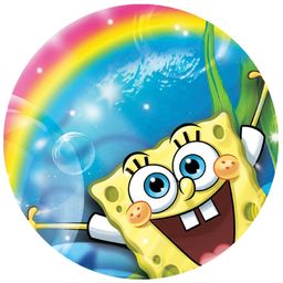 Dekoracyjny opłatek tortowy Spongebob - 20 cm