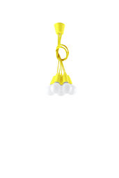 Lampa wisząca DIEGO 5 żółta - Sollux