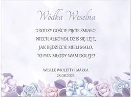 Etykiety personalizowane na butelkę z Wódką Weselną -