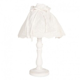 Lampa Stołowa Prowansalska Biała Clayre & Eef