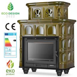 Piec kominek piecyk koza kaflowy ceramiczny obudowa kominkowa