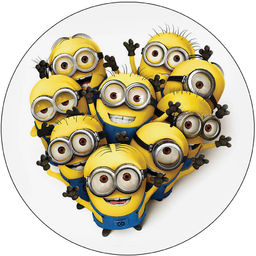 Dekoracyjny opłatek tortowy Minionki - 20 cm