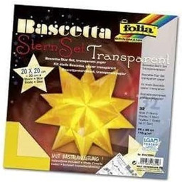 Folia Bringmann Zestaw gwiazdek Bascetta przezroczysta 20 x