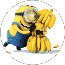 Dekoracyjny opłatek tortowy Minionki - 20 cm