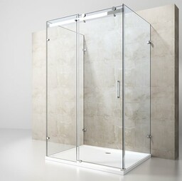 Kabina prysznicowa trójścienna 115x70x70 cm szkło 8mm Swiss