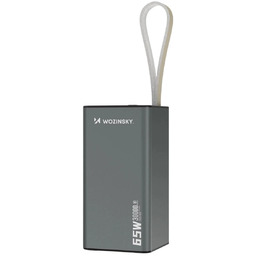 Powerbank Wozinsky K65+ 30000mAh 65W USB-C/USB-A Szary