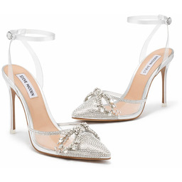 STEVE MADDEN SZPILKI PRZEZROCZYSTE Z CEKINAMI I KLAMRĄ