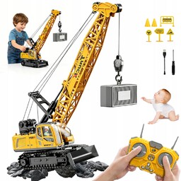 1:16 Dźwig Budowlany Rc Zdalnie Sterowany 13 Kanałów