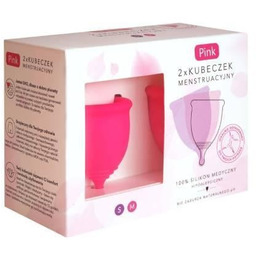 HYDREX Pink Kubeczek Menstruacyjny rozmiar S+M, 2szt. KRÓTKA