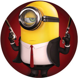 Dekoracyjny opłatek tortowy Minionki - 20 cm