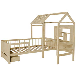 ŁÓŻKO DZIECIECE DOMEK YARI 90x200 CM SZUFLADA BIURKO