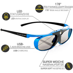 Hi-SHOCK DLP Pro Blue Heaven okulary DLP Link