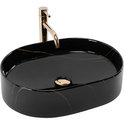 Rea Umywalka nablatowa Rea Nadia 50 Black Stone