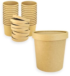 Kubek papierowy 470ml z Pokrywką papierową 96mm (50